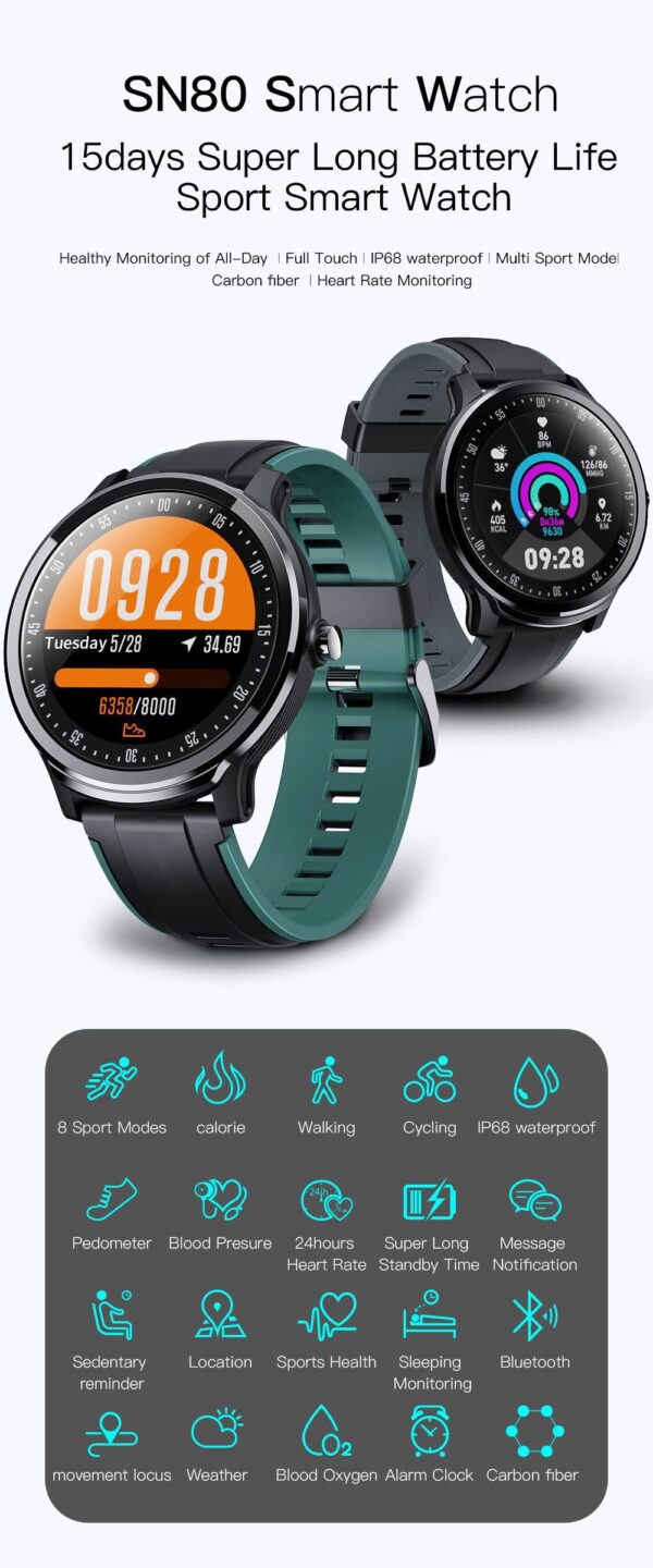 Newest smart watch SN80 fashion watch fitness tracker - Image 4